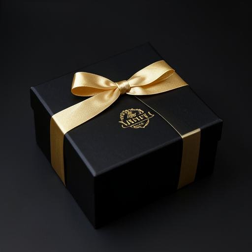 Coffret cadeau luxe noir et or