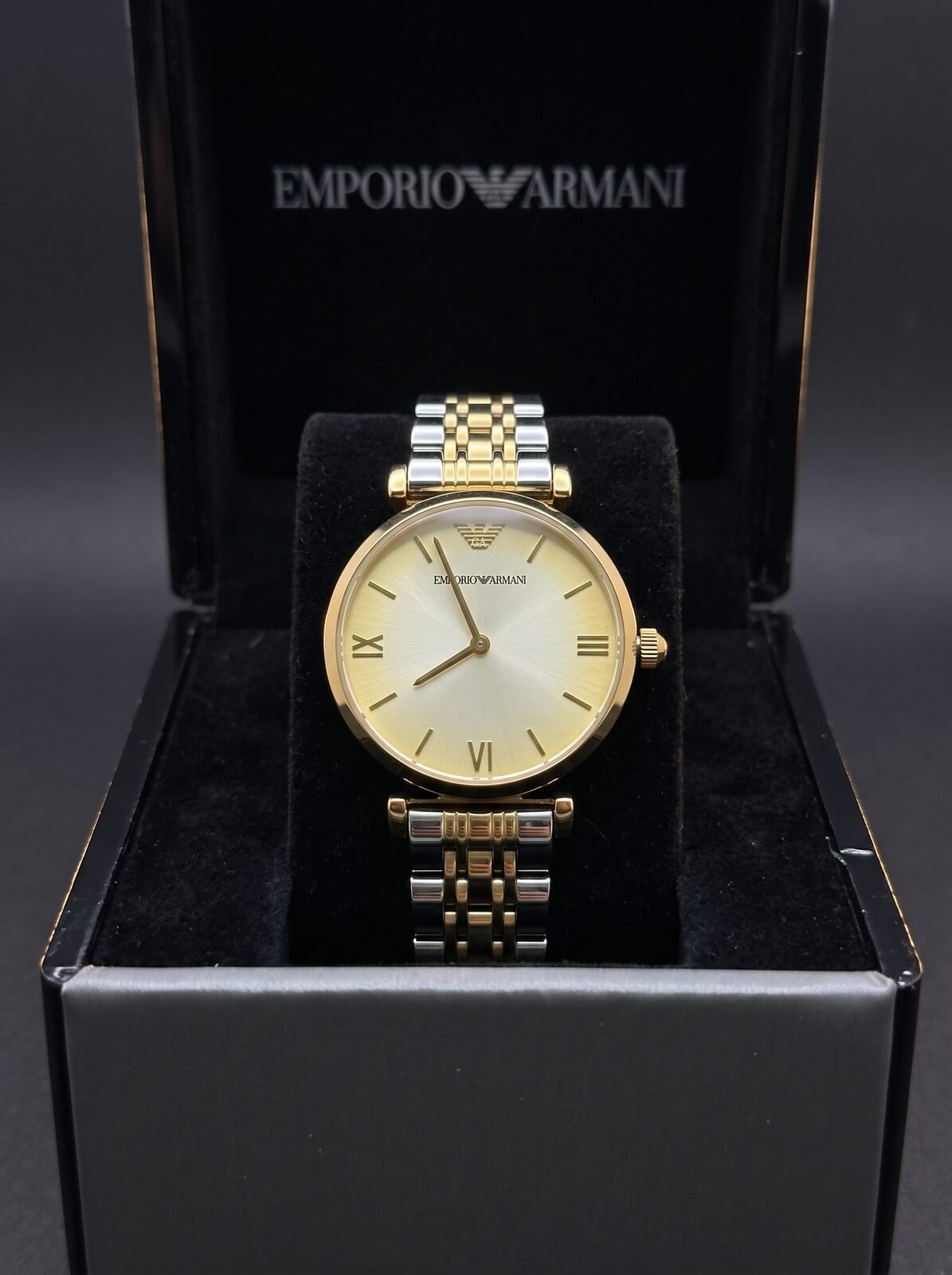 ARMANI FEMMES ROND ACIER FULL PACK